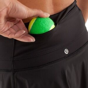 LULULEMON Hot Hitter Black Tennis Shorts Skirt Size 4